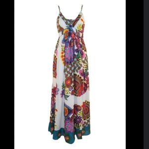 Desigual Mapuche White Floral Print Dress 38